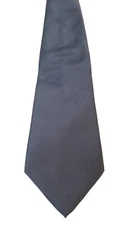 Vesuvio Napoli in Italy 100% Polyester Neck Tie Solid Dark Gray
