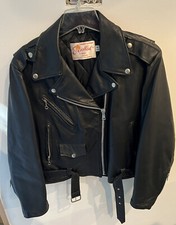 Vintage Leather Motorcycle Jacket Ladies Excelled Brand Black Coat 18 X Large