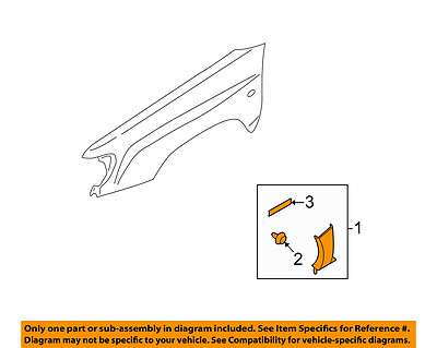 OEM 2014-2018 Subaru Forester Front Right Lower Fender Molding Trim 91112SG101