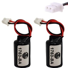2X 1763-BA PLC 3V Batteries 1100mAh Replacement COMP-295 for Allen Bradley