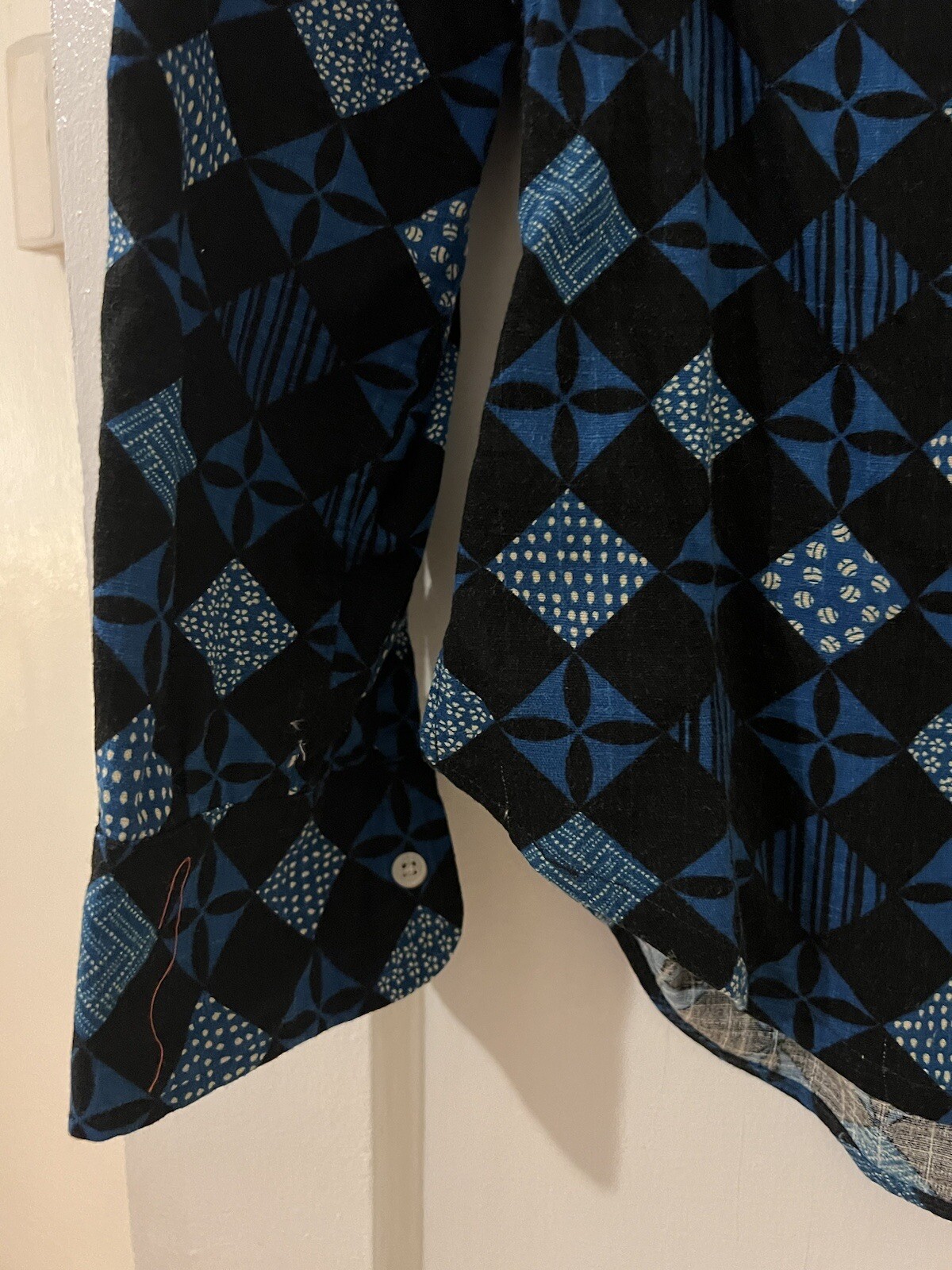 Gitman Vintage pattern half button pull over shirt - image 6