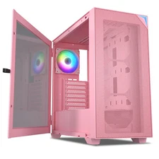 VETROO AL800 Pink Full Tower PC Computer Case E-ATX / ATX for 40 Series GPUs