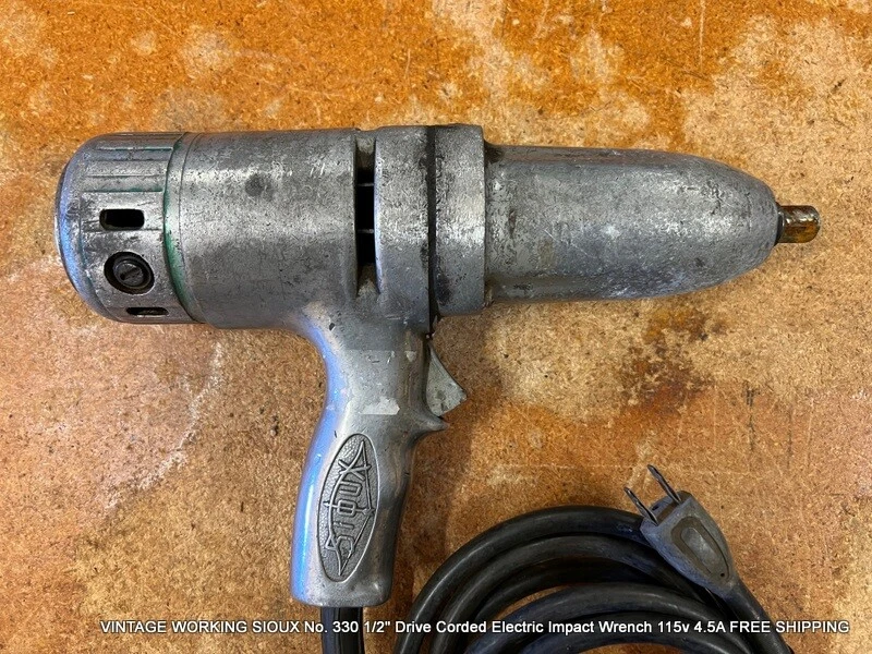 SIOUX номер Проводной электрический гайковерт 330 1/2 дюйма 115 В 4,5 А БЕСПЛАТНАЯ ДОСТАВКА - Изображение 3 из 4