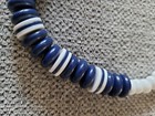 Beautiful Vintage Beaded Necklace Navy Blue & White Beads Nautical Boat Look!! — photo 9