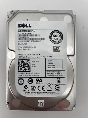 Dell ST9500620NS 500GB SATA 2.5  HDD 9RZ164-136 7.2K (100% Health)