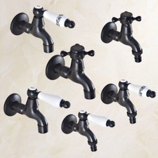 Grifo para lavadora de latón negro fregona grifo para piscina fregadero de habitación grifo de agua fría