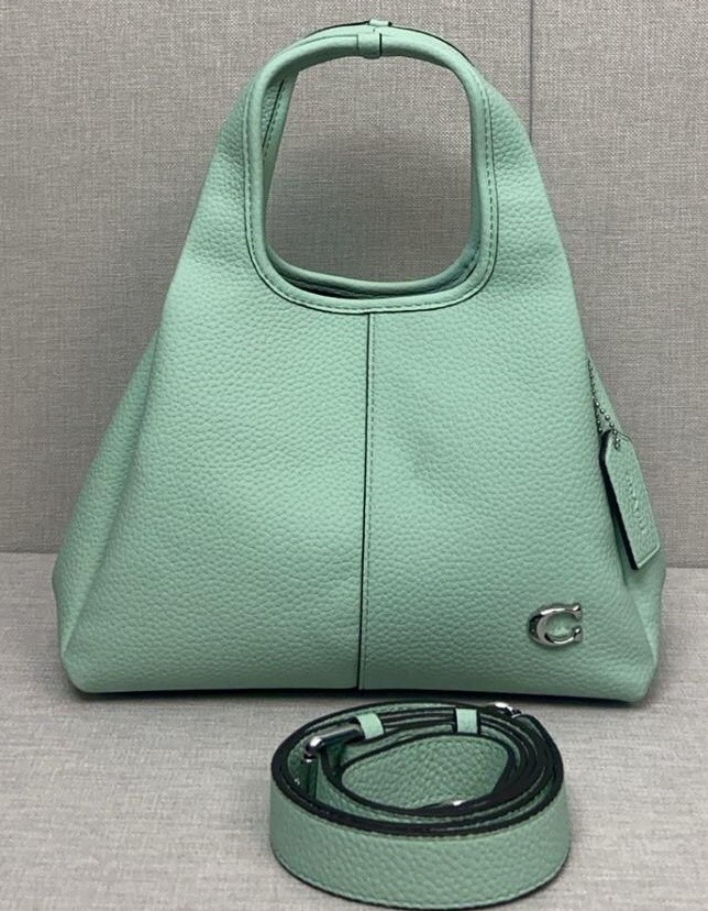 COACH light green CM545 LANA 23 Polished pebble Leather 2way