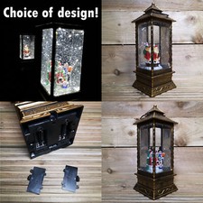 Image of Premier Christmas Santa Snowman Water Spinners LED Lantern