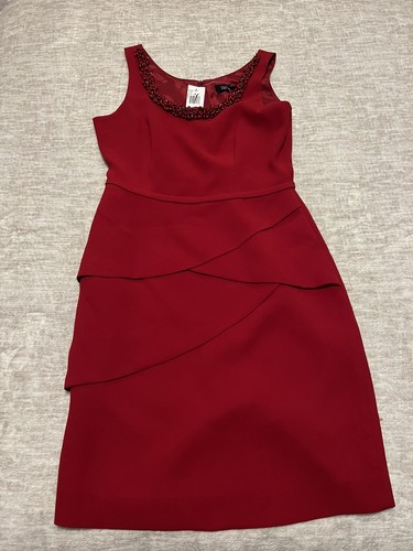 Rickie Freeman by Teri Jon Women's Red jeweled neck dress size 8 NWT | eBay