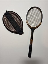 Vintage Wilson Advantage Wooden Tennis Racquet Medium 4 5/8 Grip With Cover