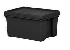 Wham Black 16L Heavy Duty Storage Box Upcycled Plastic 38.5cm 29cm x 21.5cm