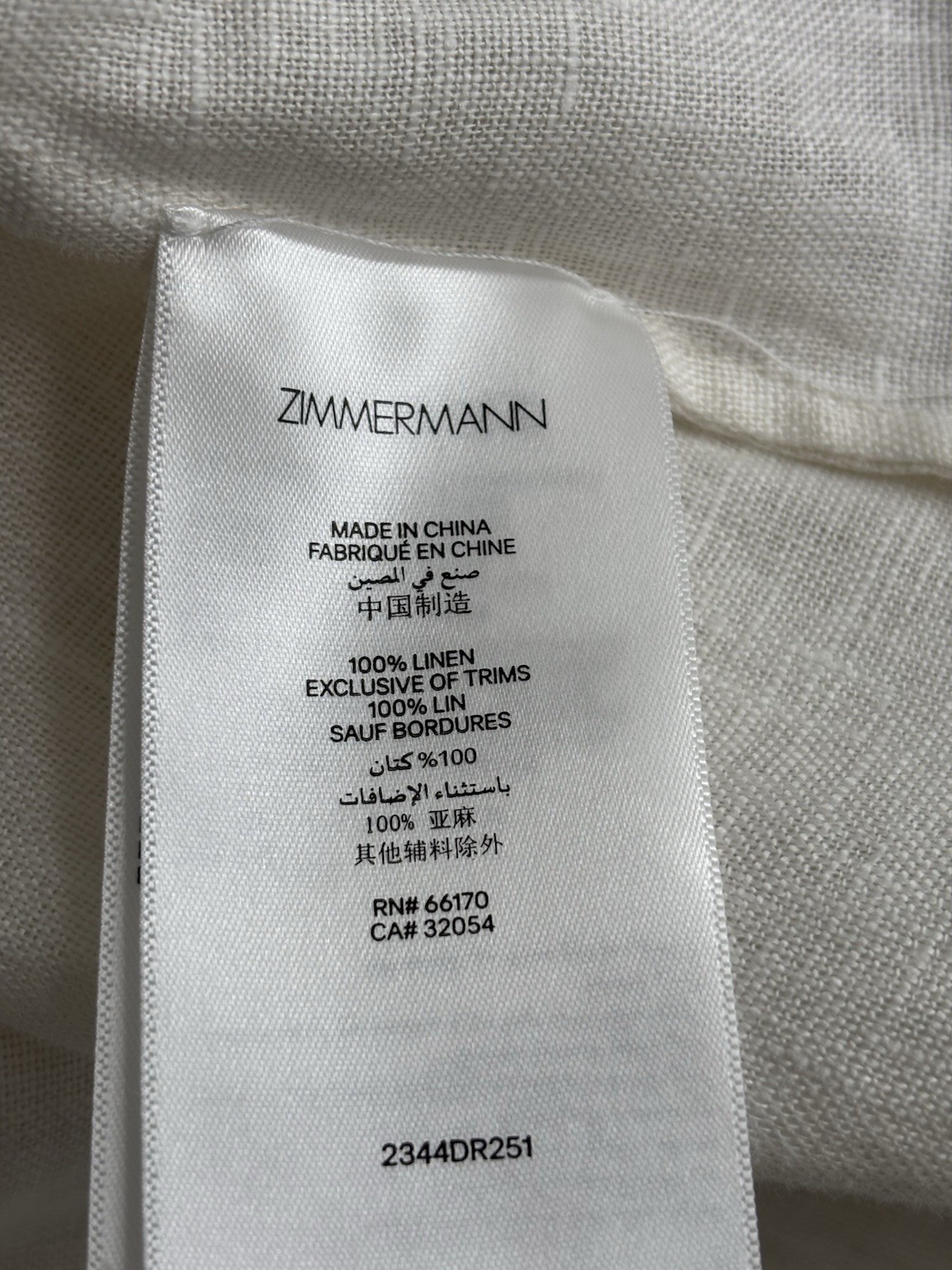 Zimmermann Crush Frill Sleeved Midi Dress  Size 1/US6/UK10 RRP$995 New with Tags