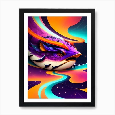 Ruhige Aura Kunstdruck gerahmt Wandbild Poster Leinwanddruck Bild