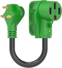 RVGUARD 30 Amp to 50 Amp RV Adapter Cord 12 Inch, NEMA TT-30P to NEMA 14-50R, Do