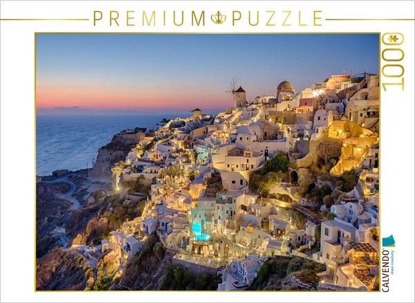 Calvendo Puzzle Lichter Von Oia | 1000 Teile Lege-GrößE 64 × 48 Cm Foto-Puzzle F-image