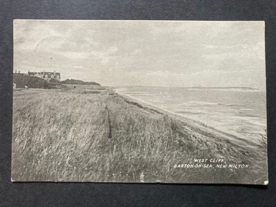 West Cliff, Barton on Sea, New Milton Hampshire Vintage Postkarte U24