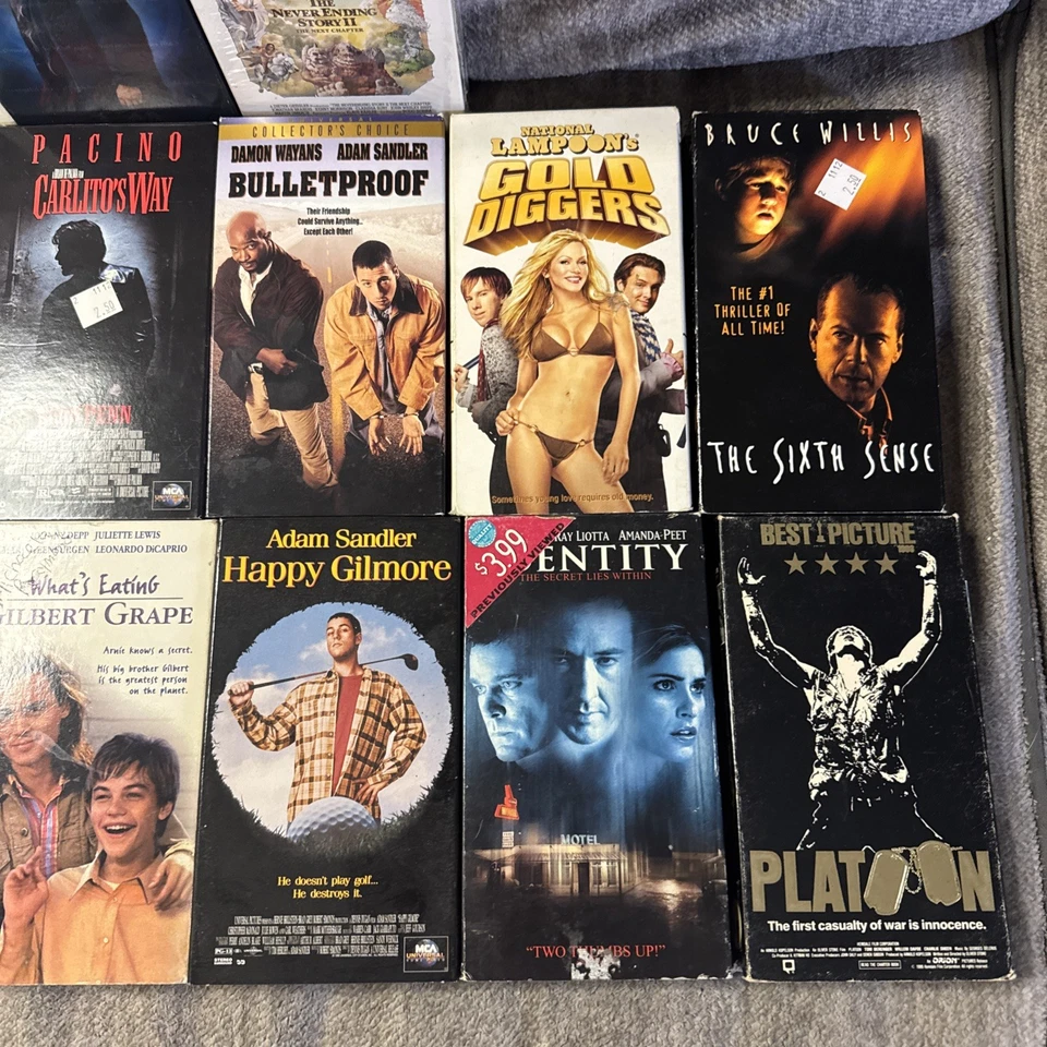VHS Lot!!! Happy Gilmore Bulletproof Sixth Sense What’s Eating Gilbert MIB Etc - Image 4 of 4