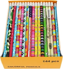 Lápices de colores surtidos, lápices de madera con borrador, surtido de lápices,