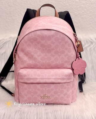 Coach CEF46 Taylor Small Backpack In Signature Canvas With Charms