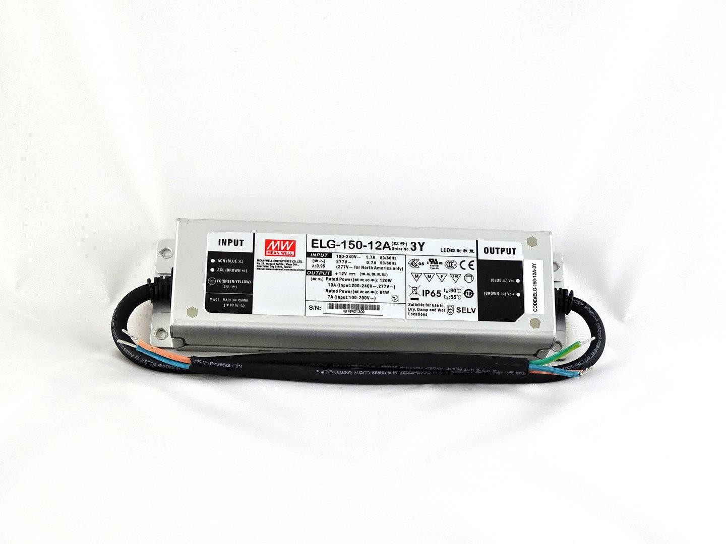 Alimentation LED Mean Well 12V 10A pour illuminer votre terrasse et vos bandeaux extérieurs