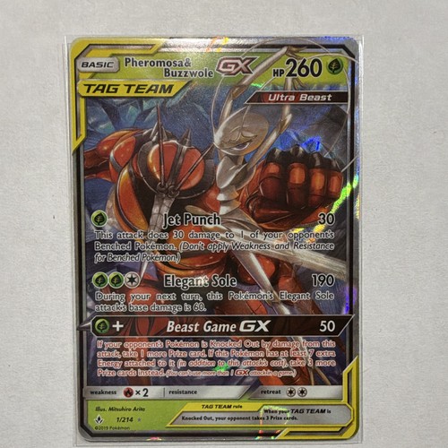 Pokémon Unbroken Bonds: Pheromosa & Buzzwole GX TAG TEAM 1/214
