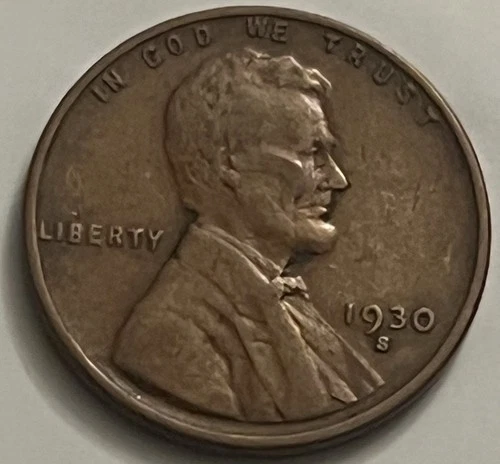 1930-S Lincoln Wheat Cent VF Details BN137