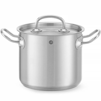 Kitchen Line Hoher Topf mit Deckel 2,8 l Durchmesser 160 x 140 h - Hendi 837108