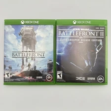Star Wars Battlefront 1 & Battlefront II 2 (Xbox One) 2 Game Bundle Lot - Tested