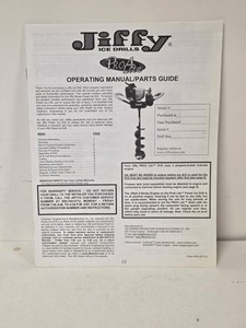Jiffy Ice Drill Pro 4 Manual & Parts Guide