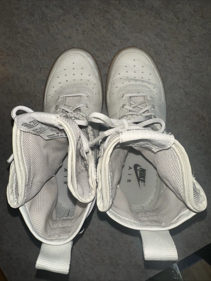 NIKE W SF AF1 857872 004 High Fancy Light Bone Air Force Women US Sz 7.5 EUC - Image 4 of 4