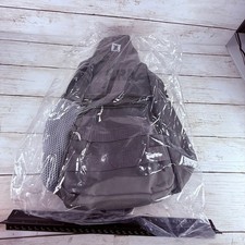 NWOT Grey Tactical Sling Backpack Single Strap Crossbody Shoulder Bag w/ Webbing