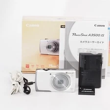 Canon PowerShot A3500 IS Silver 16.0MP Compact Digital Camera w/Box