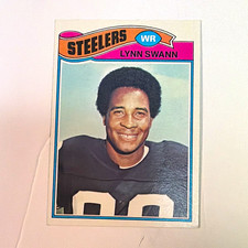 Topps 1977 Lynn Swann Rookie #195 Pittsburgh Steelers Football Card. rookie card picture