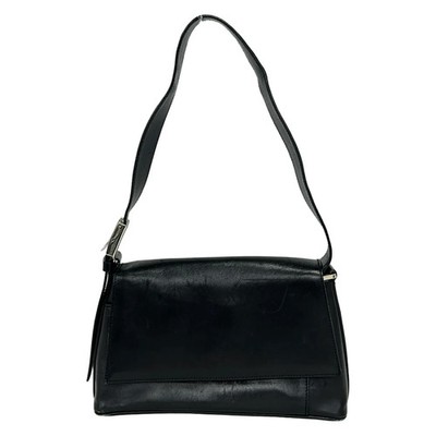 Salvatore Ferragamo Gancini Black Leather Shoulder Bag