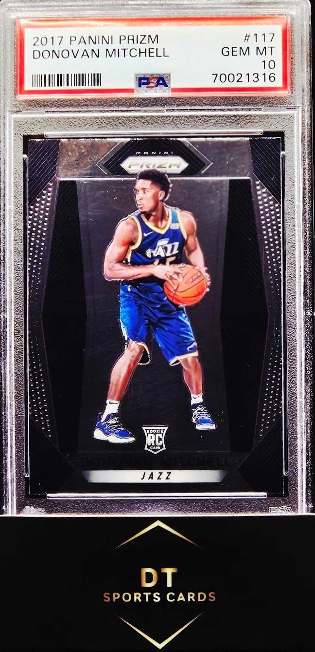 2017 PANINI PRIZM DONOVAN MITCHELL #117 (RC) PSA 10 GEM MINT