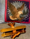Wooden Model Biplane, Pre-owned  — photo 1