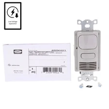 Hubbell Gray Vacancy Sensor Switch Low Voltage Adaptive PIR/US 24VDC AD2241GY1