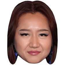 Heidi Wong Long Hair Celebrity Mask, Flat Card Face, Fancy Dress Mask