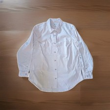 Men's Large LL Bean Pink Canvas Long Sleeve Button Down Shirt Cotton Blend