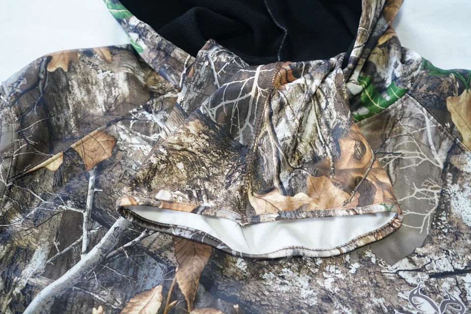 Men’s Real tree Edge Camo Pullover W/Built in Neck Gator Fleece Lined 2XL - Image 2 of 4