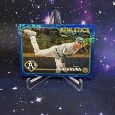 2024 Topps #647 Paul Blackburn Blue Holofoil #/999 Card Oakland Athletics