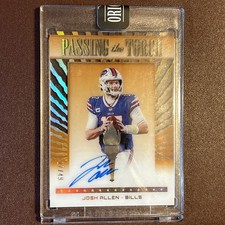 Josh Allen 2022 Panini Clearly Donruss Passing the Torch Auto /49 Buffalo Bills