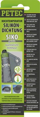 Petec Hochtemperatur Silikondichtung Siko grau dauerelastisch 260°C 70ml 97680