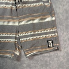Hurley Board Shorts Mens 30 Gray Tribal Striped Swim Trunks Drawstring Surf