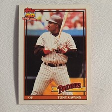 Topps 1991 Tony Gwynn #180 San Diego Padres Base Set 40 Years Baseball Card