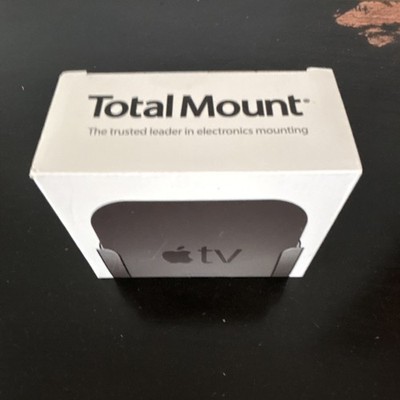 Total Mount Wall Mount Bracket for Apple TV, Black, Ventilation Channels