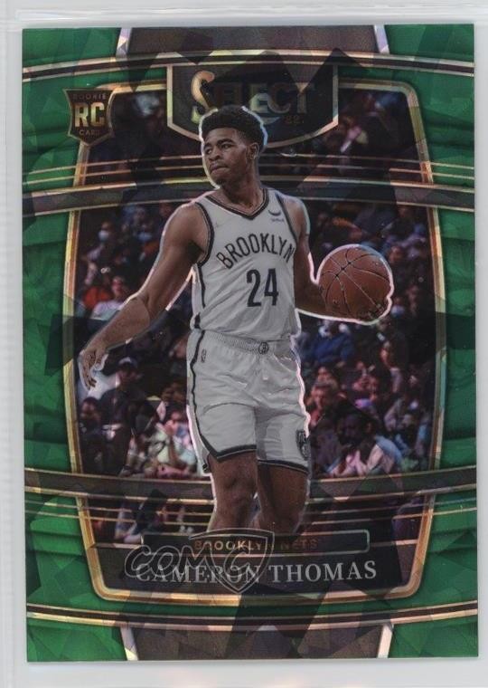 2021-22 Panini Select Concourse Green Ice Prizm Cameron Thomas #21 0ss0