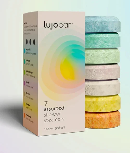 Lujobar Assorted Shower Steamers 7 Pack Vegan, Cruelty Free & Phthalates Free