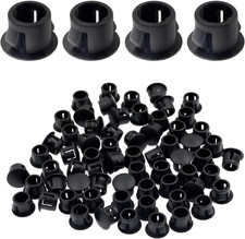 60Pcs 5/16 Inch Plastic Hole Plugs, Black Flush Snap-in End Caps