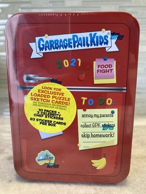 Garbage Pail Kids Food Fight Blaster Refrigerator Tin RED Factory Sealed NEW